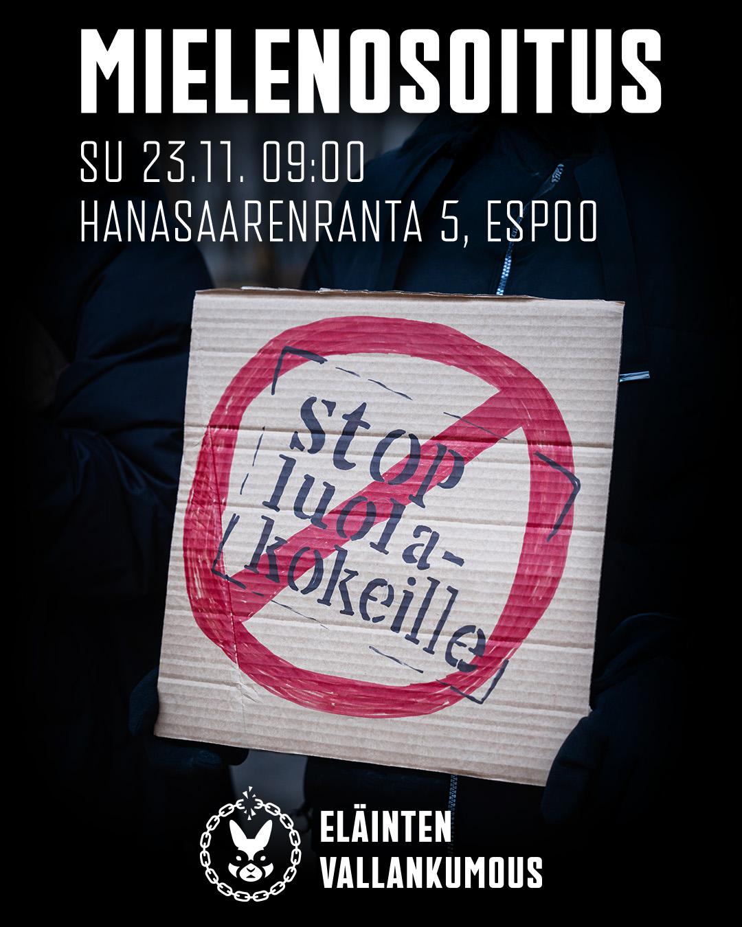 Mielenosoitus luolakoirien taipumuskokeita vastaan