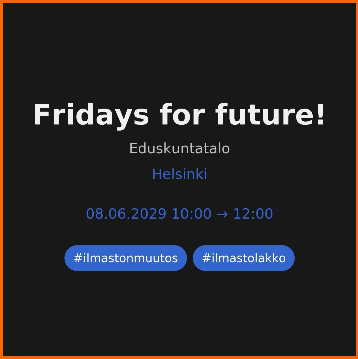 Fridays for future!