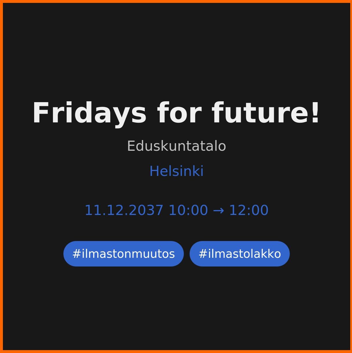 Fridays for future!