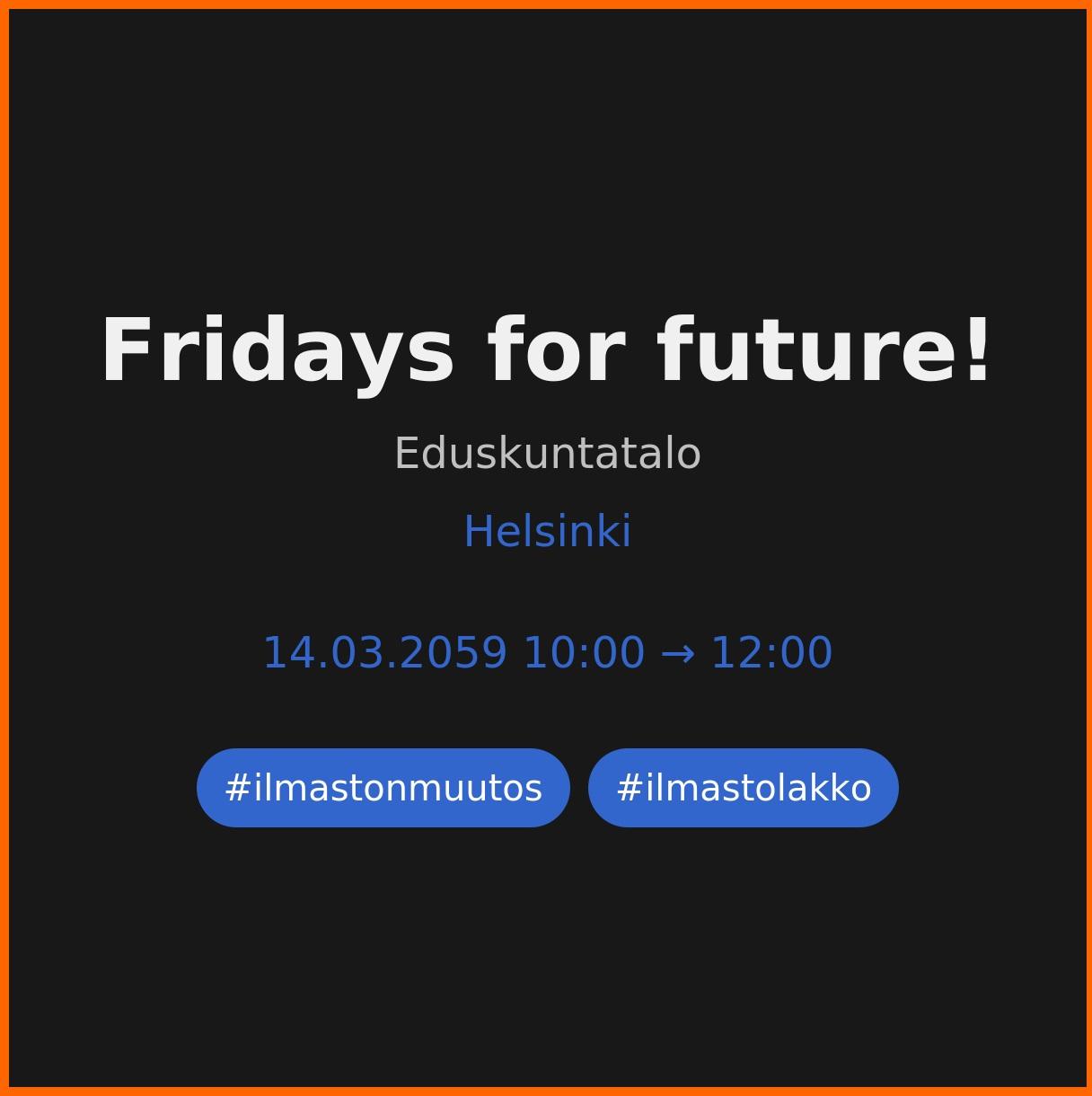 Fridays for future!