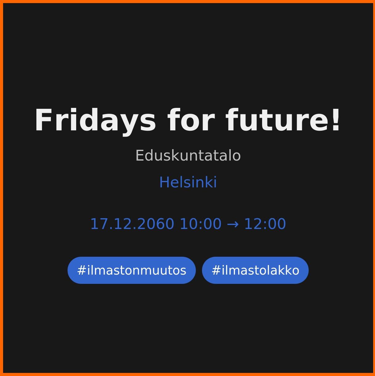 Fridays for future!