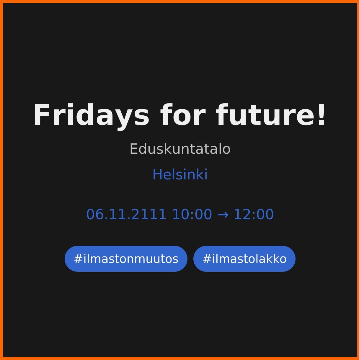 Fridays for future!
