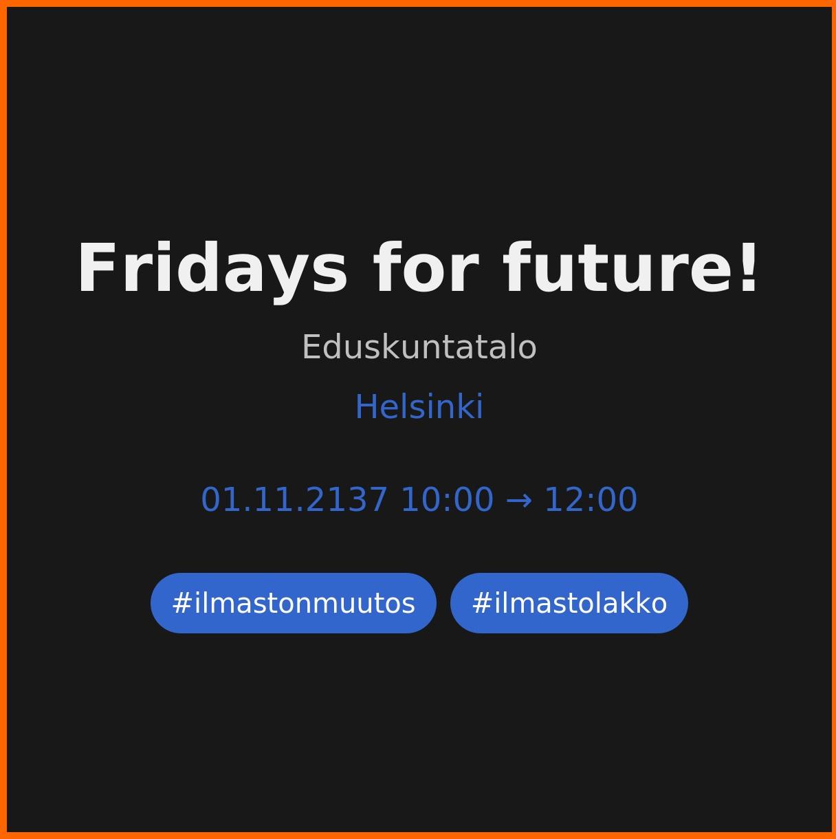 Fridays for future!