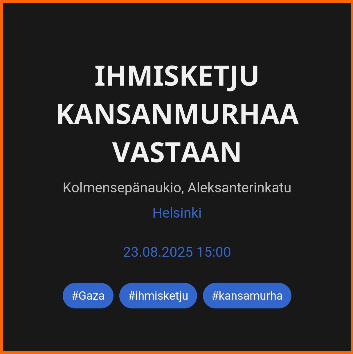 IHMISKETJU KANSANMURHAA VASTAAN