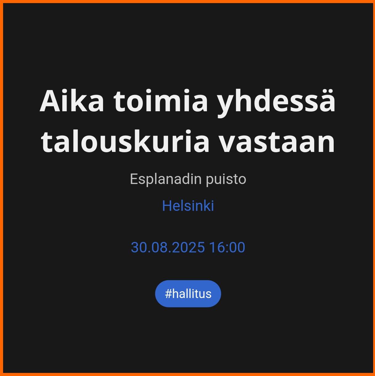 Aika toimia yhdessä talouskuria vastaan