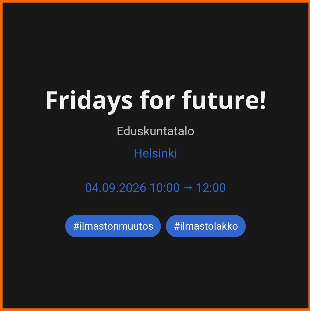 Fridays for future!