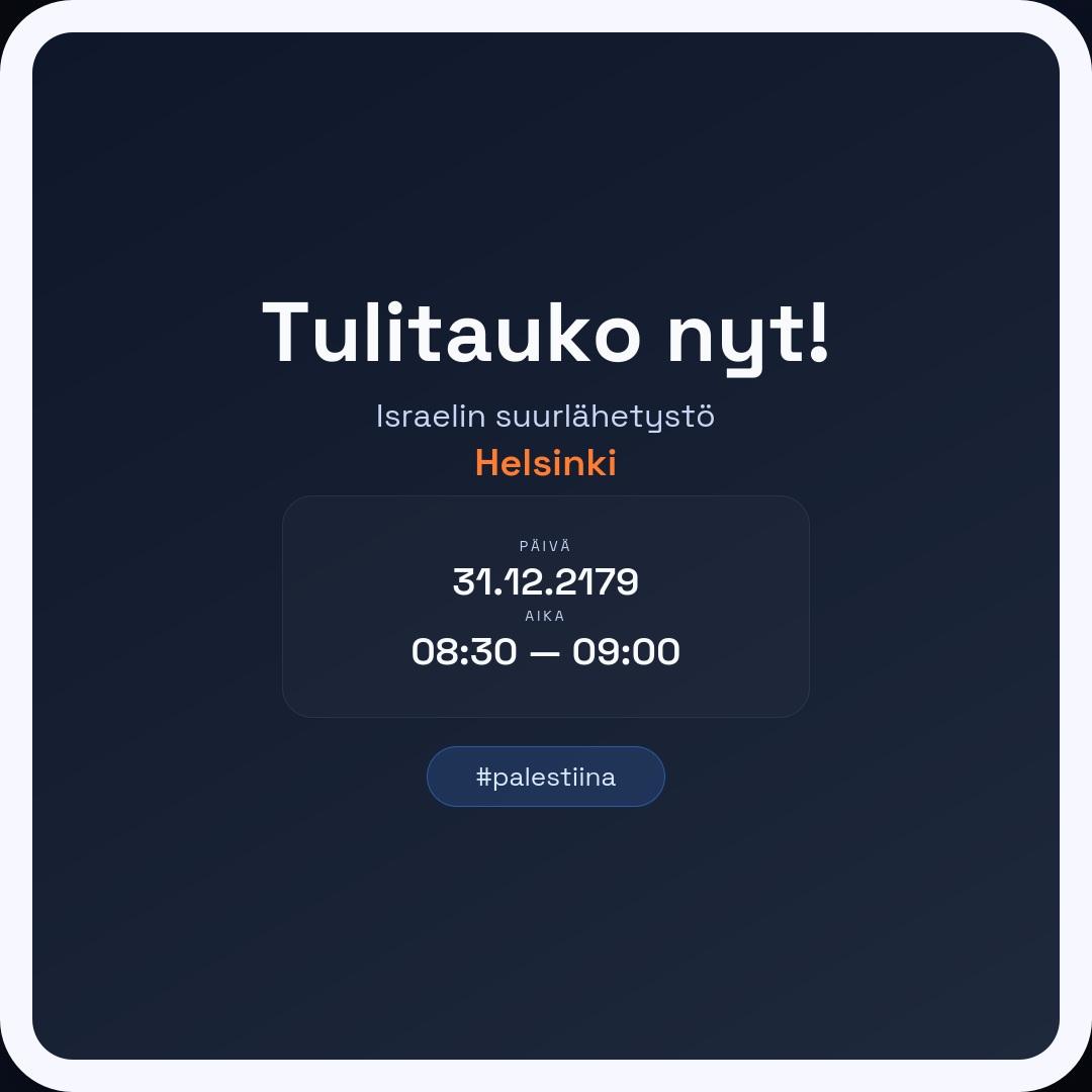 Loppu kansanmurhalle!
