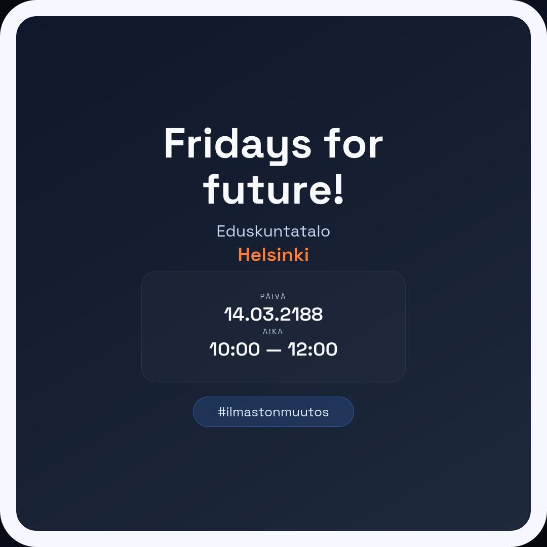 Fridays for future!