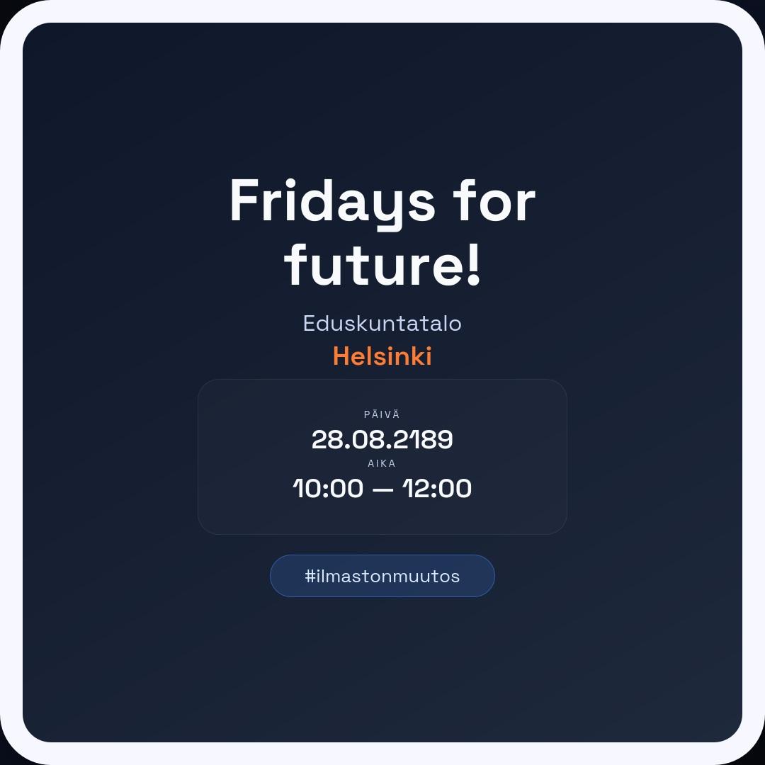 Fridays for future!