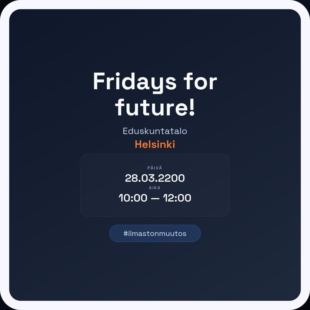 Fridays for future!