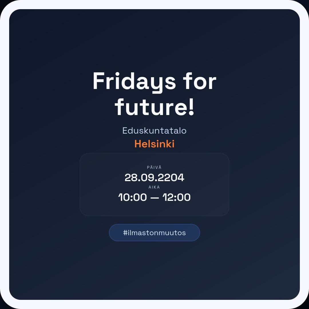 Fridays for future!