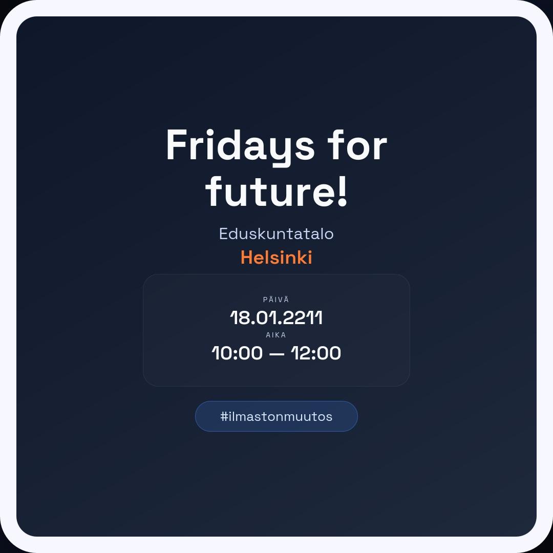 Fridays for future!