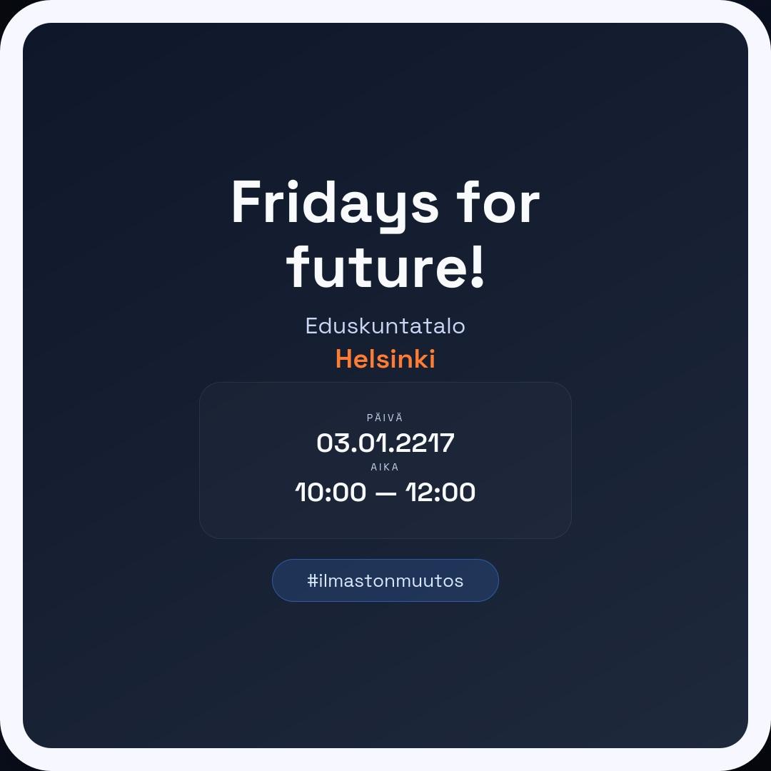 Fridays for future!
