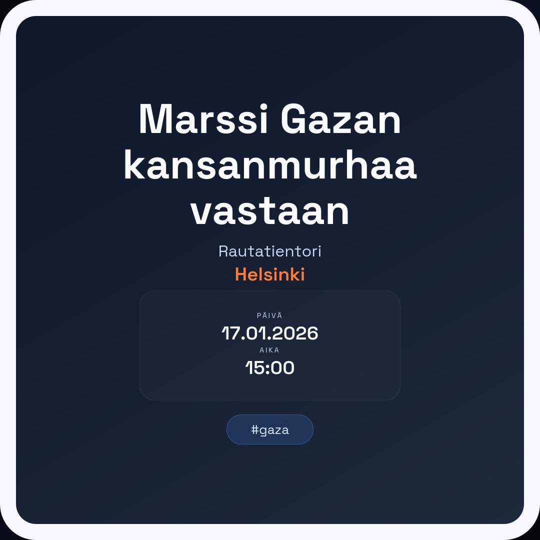 Marssi Gazan kansanmurhaa vastaan