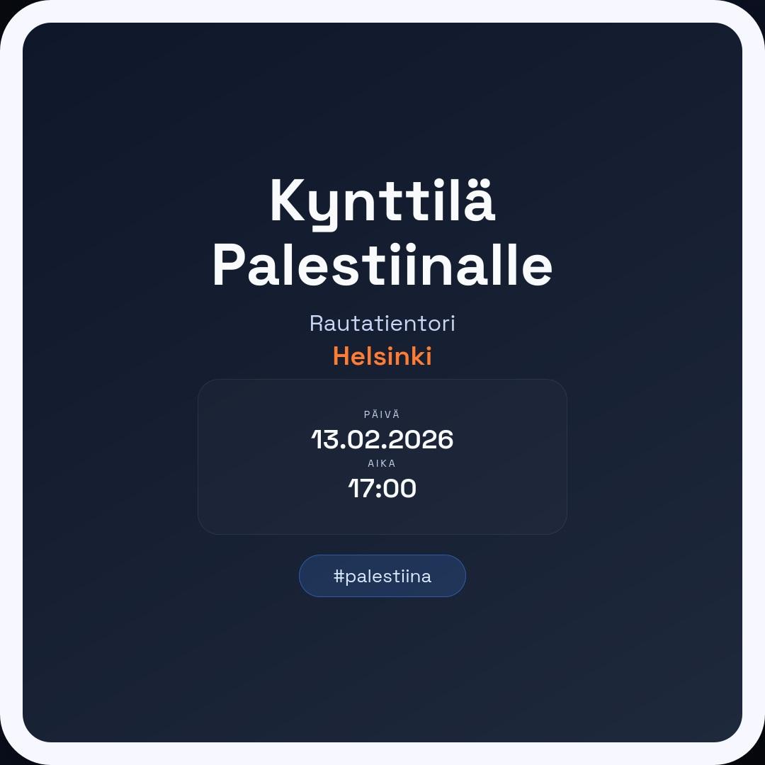 Kynttilä Palestiinalle