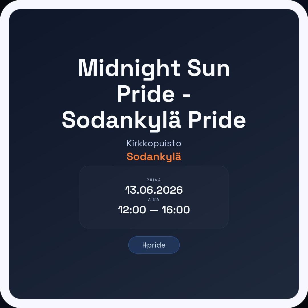 Midnight Sun Pride - Sodankylä Pride