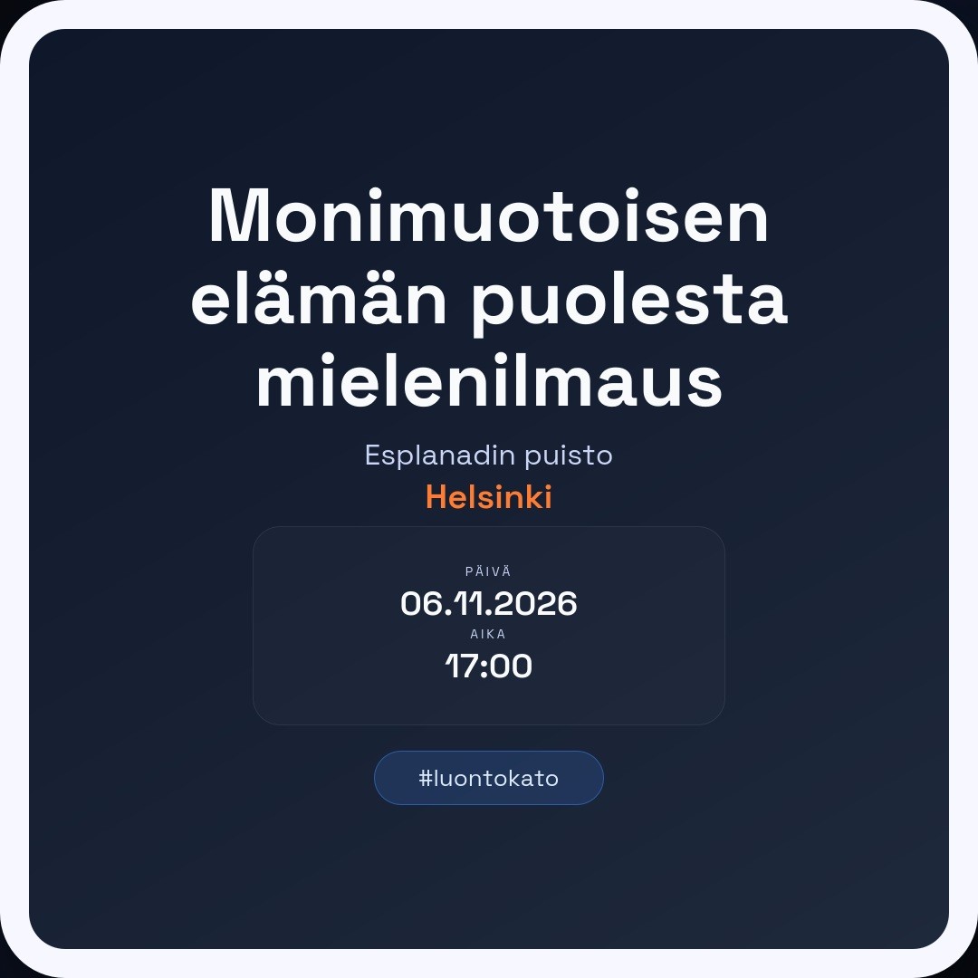 Monimuotoisen elämän puolesta mielenilmaus