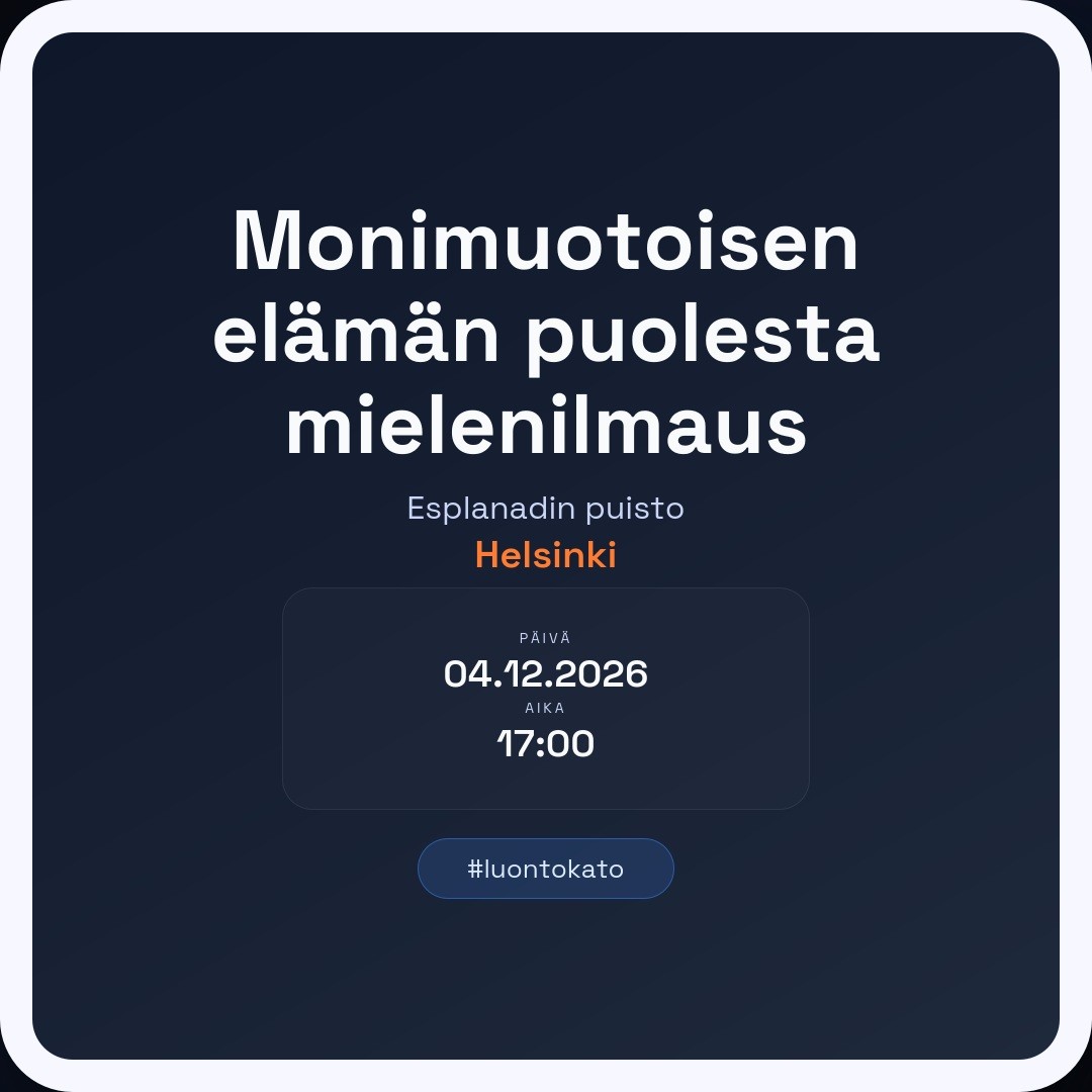 Monimuotoisen elämän puolesta mielenilmaus