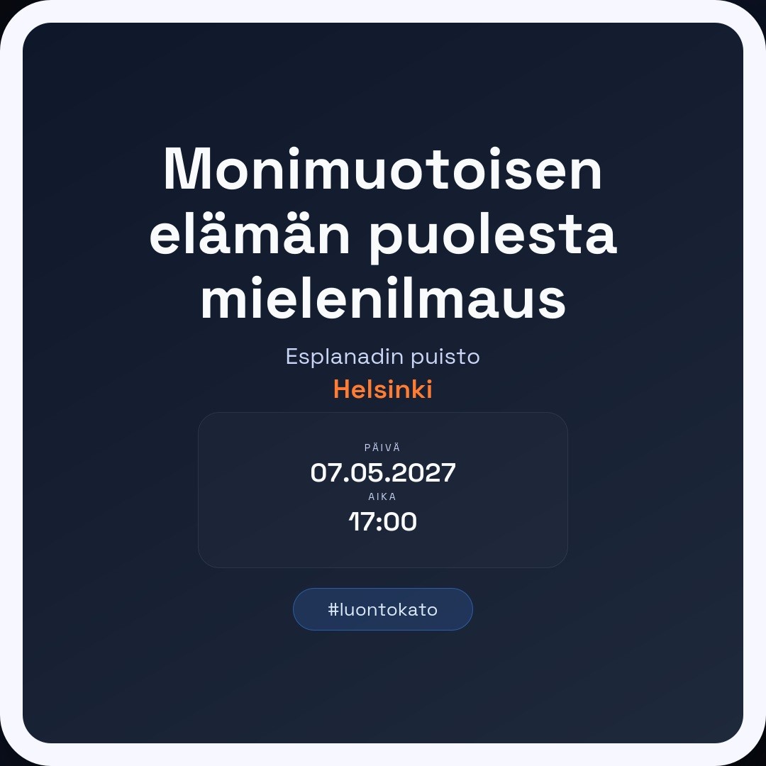 Monimuotoisen elämän puolesta mielenilmaus