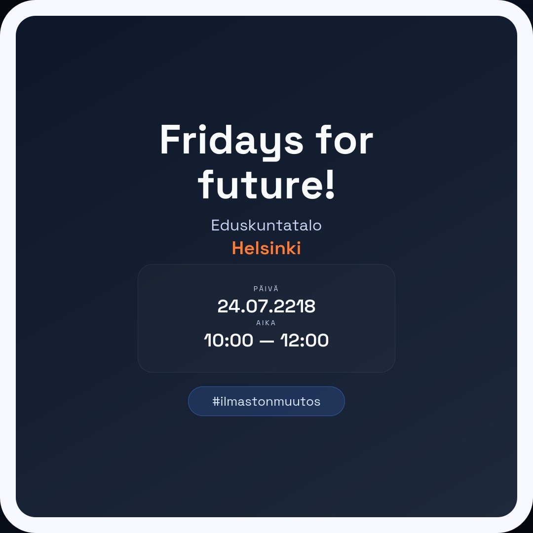 Fridays for future!
