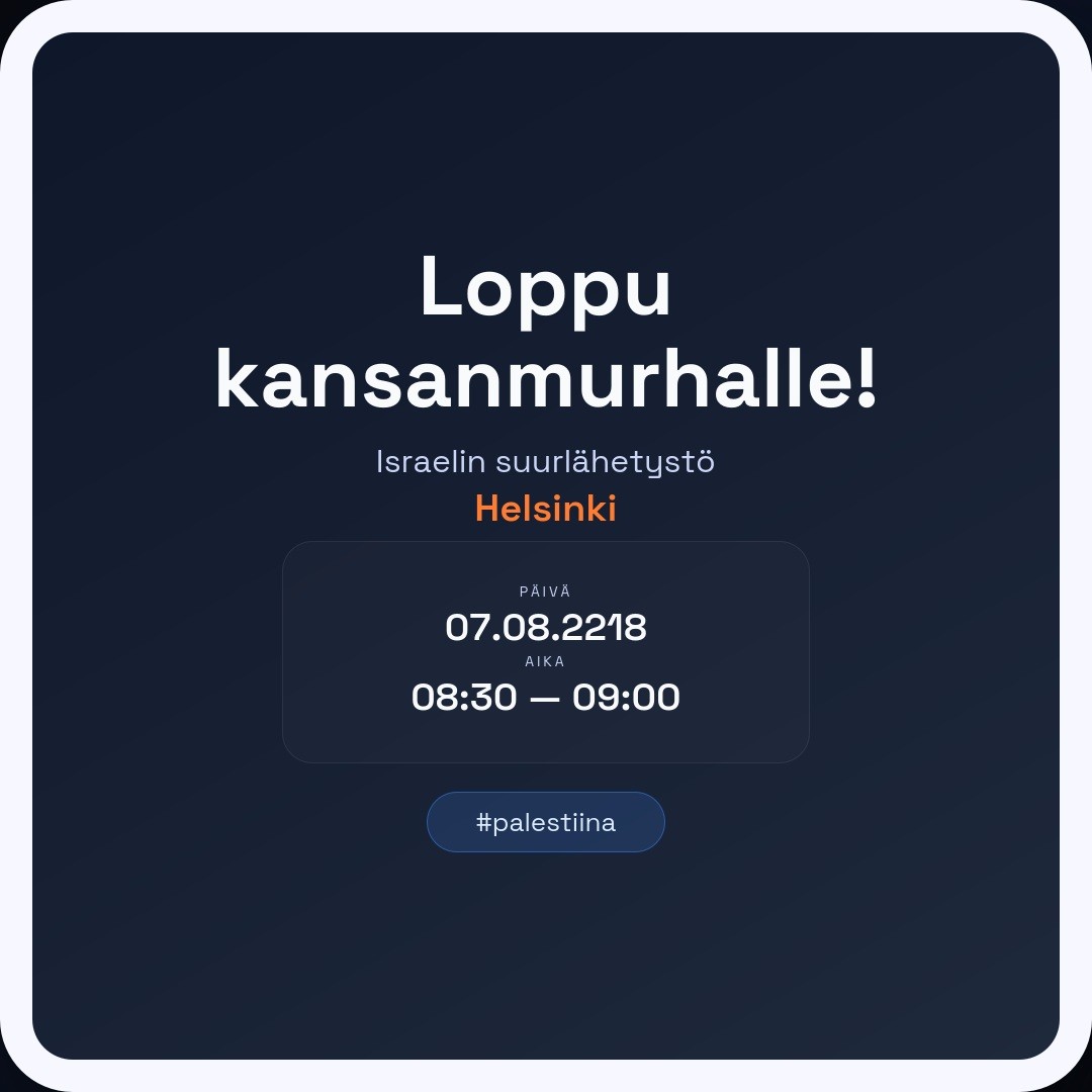 Loppu kansanmurhalle!