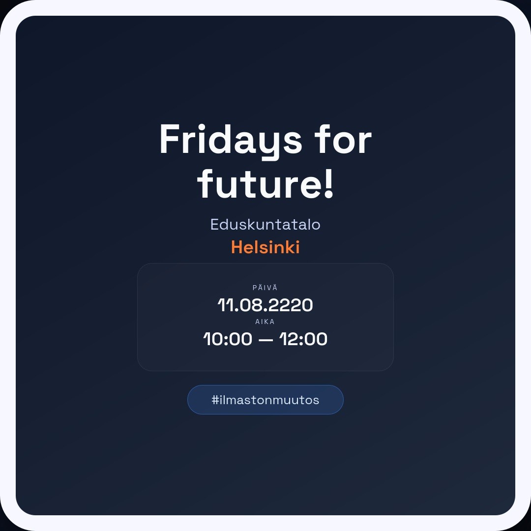 Fridays for future!