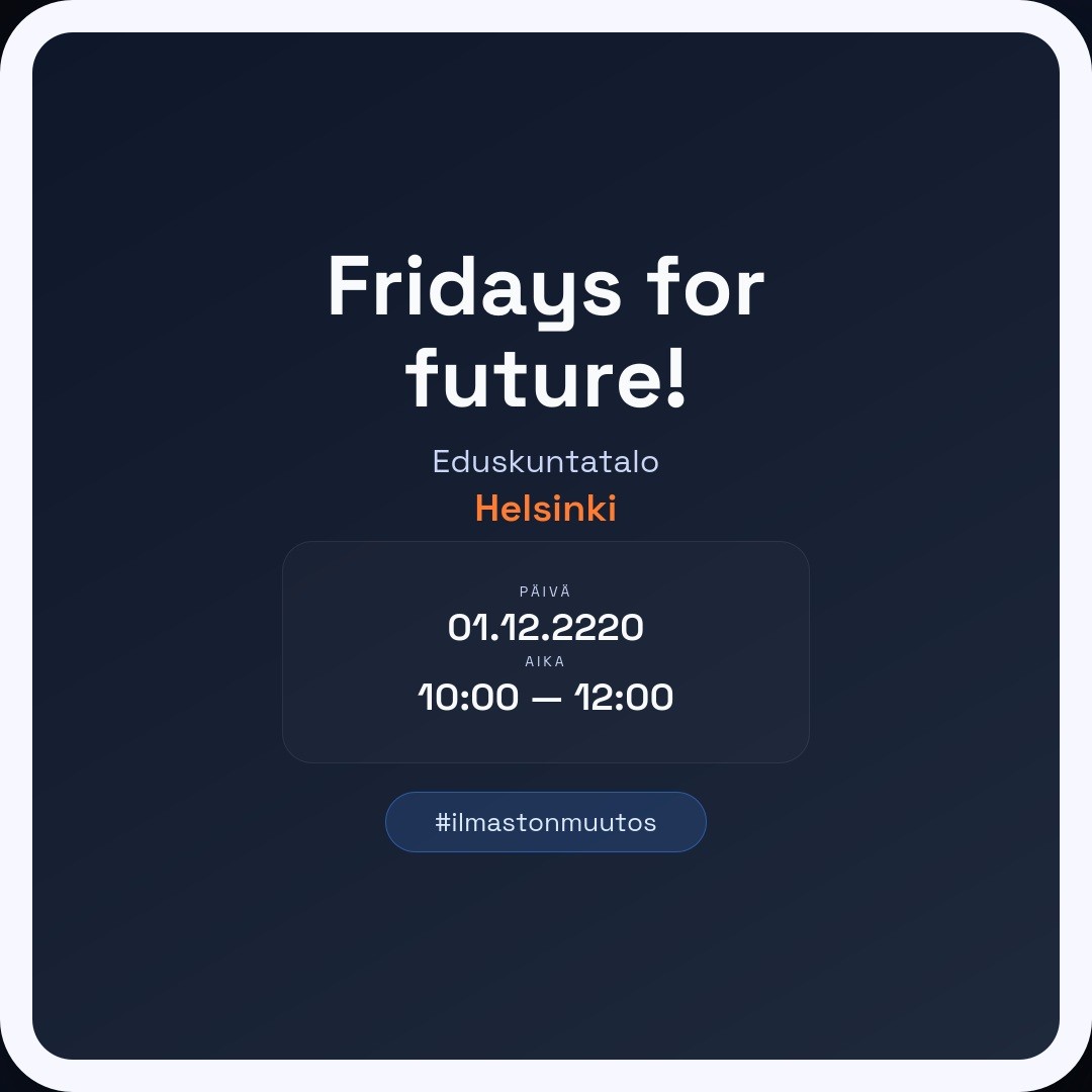Fridays for future!
