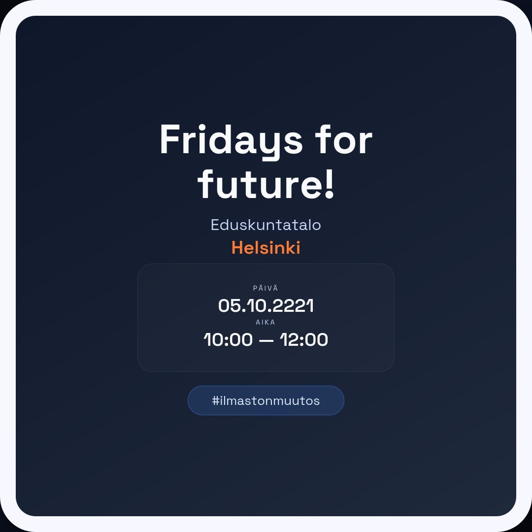 Fridays for future!