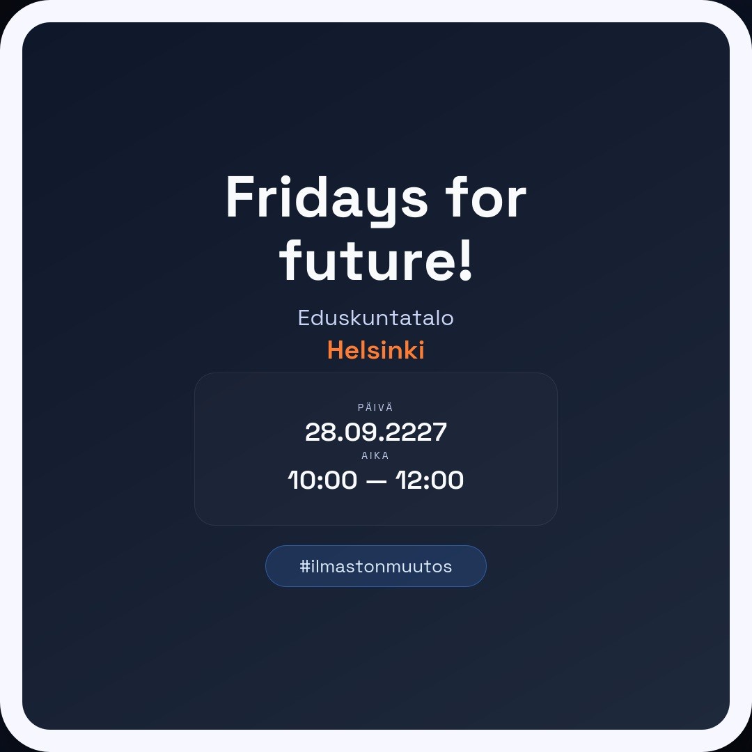 Fridays for future!