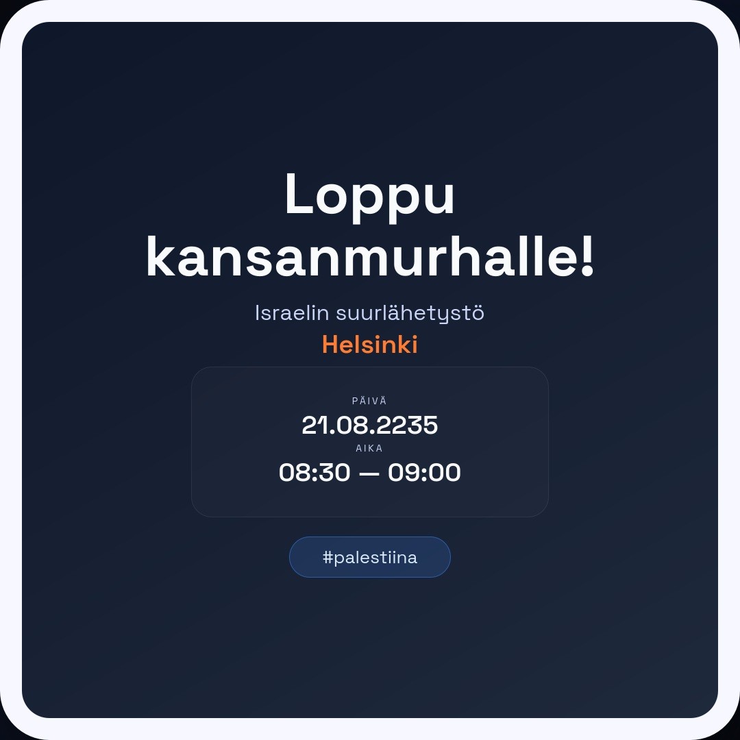 Loppu kansanmurhalle!