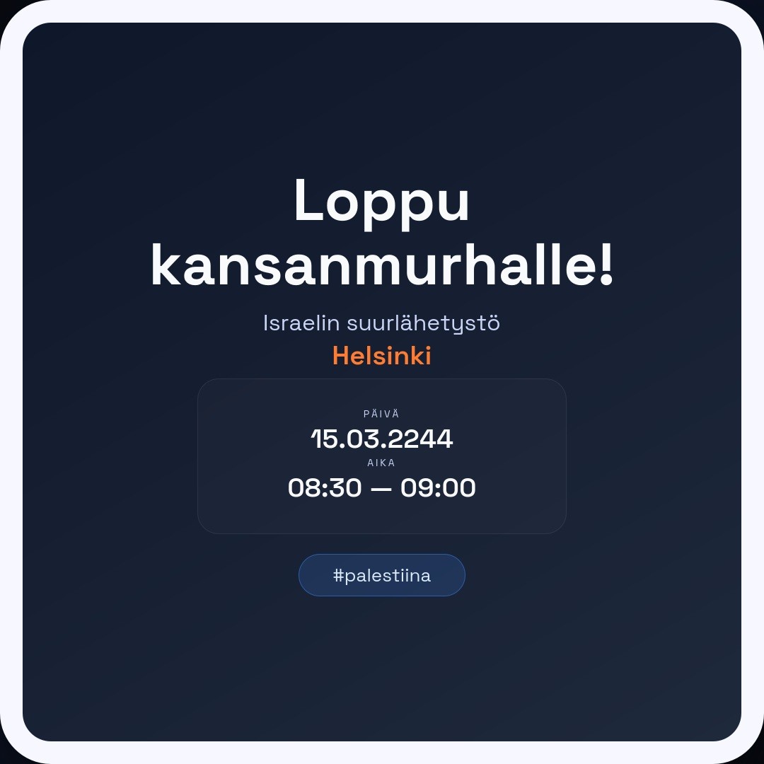 Loppu kansanmurhalle!