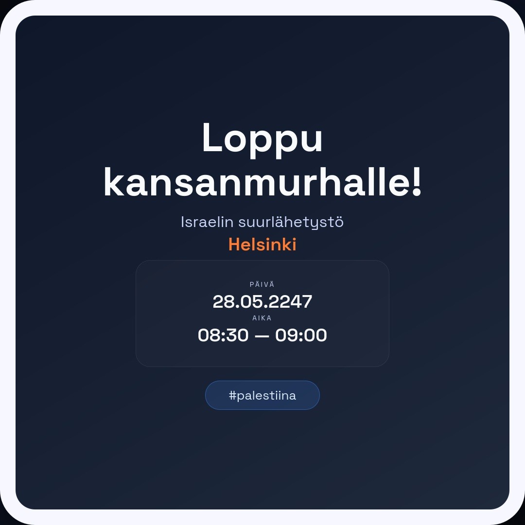 Loppu kansanmurhalle!