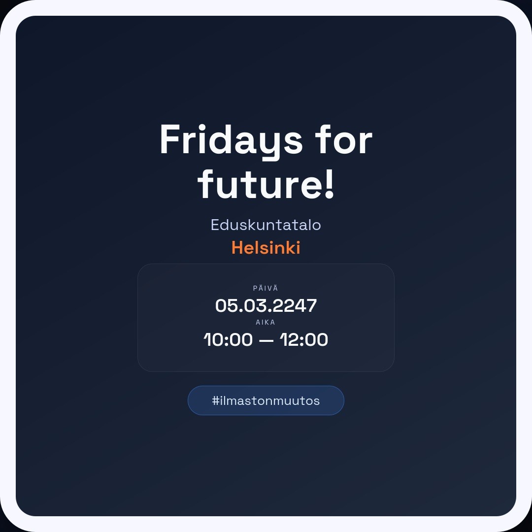 Fridays for future!