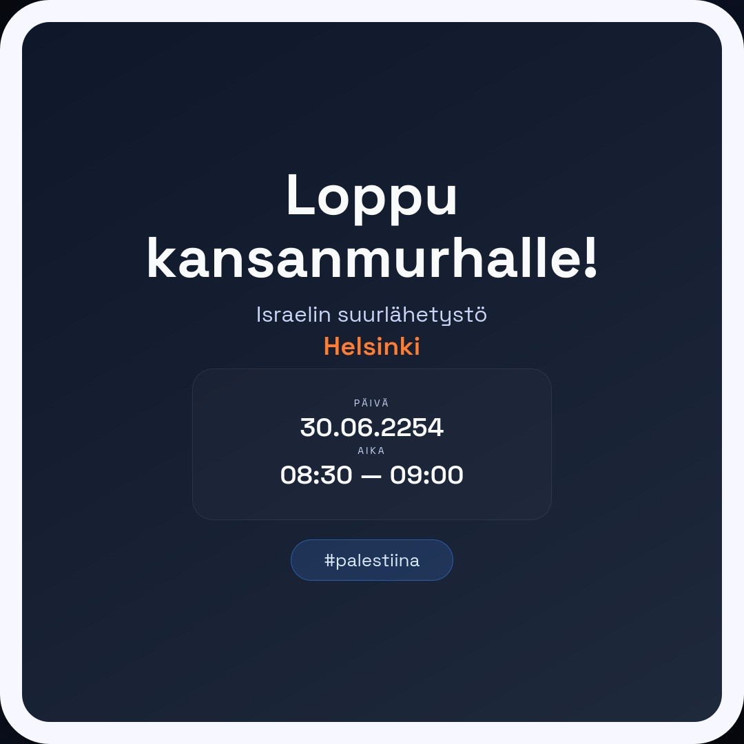 Loppu kansanmurhalle!