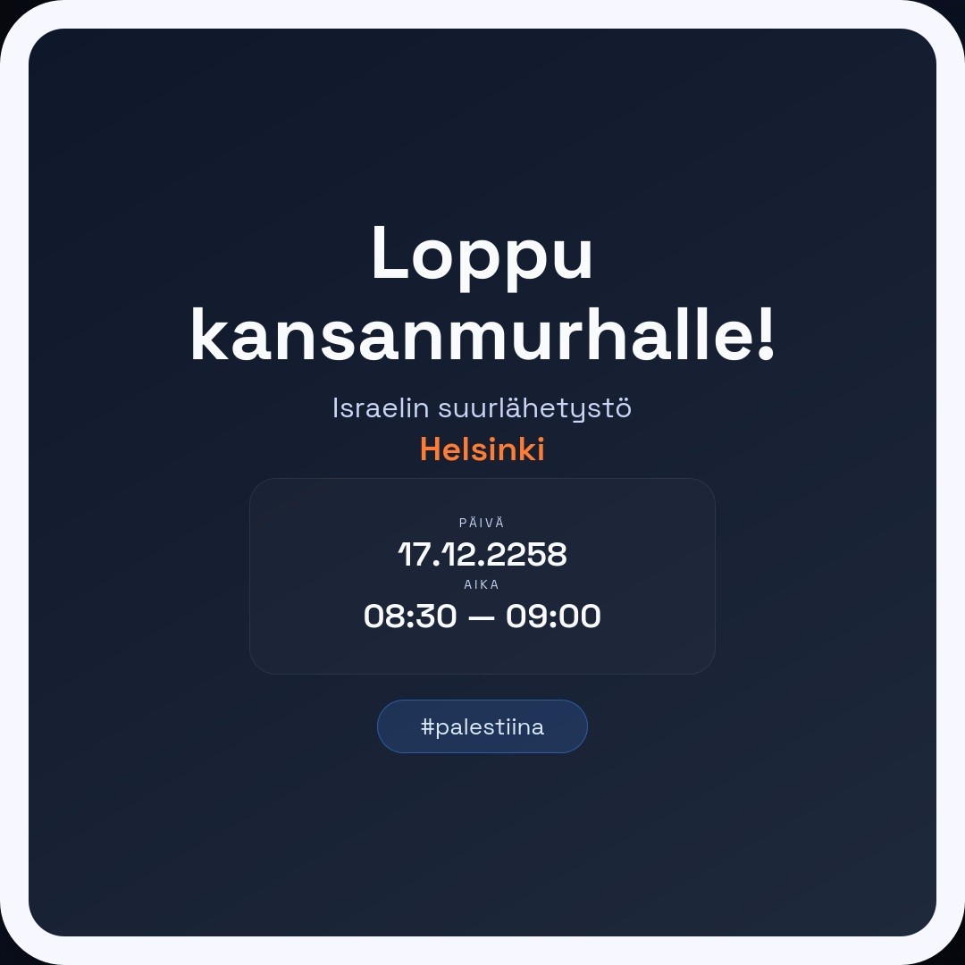 Loppu kansanmurhalle!